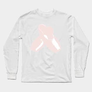 Pink Ballet Dancing Shoes Digital Art | Melanie Jensen Illustrations Long Sleeve T-Shirt